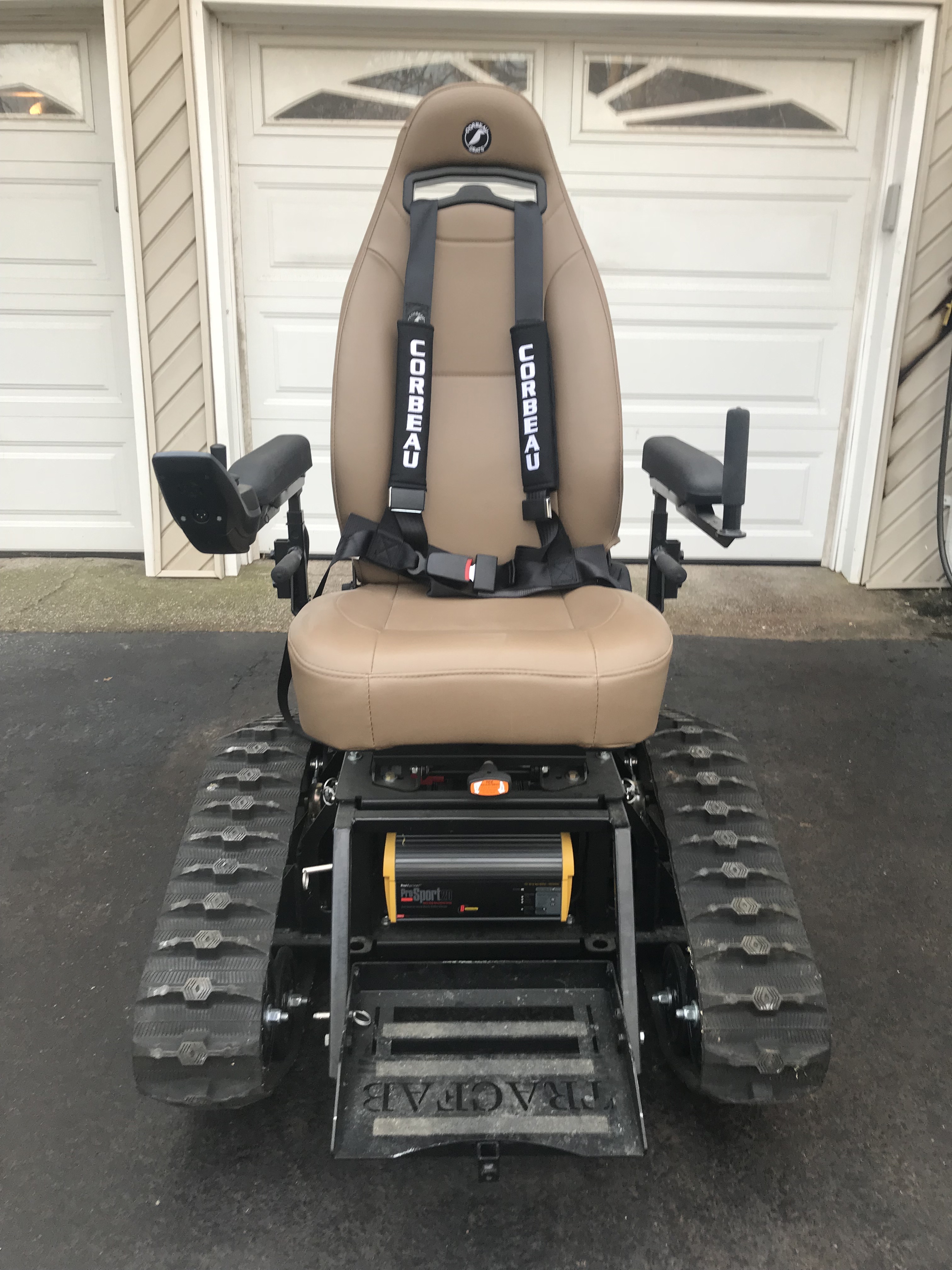 Details About Tracfab All Terrain Tracked Wheelchair Trackchair Tank Chair Action Trac Fab Buy Sell Used Electric Wheelchairs Mobility Scooters More
