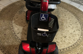 Pride Go Go S74 Scooter with Red and Blue Accent Panels – Almost New Used 9 times