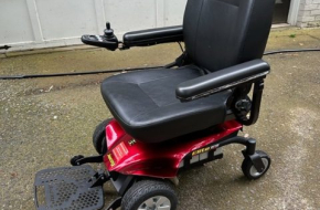 Red 2020 Jazzy Elite ES Portable Mobility Chair by Pride Mobility Products