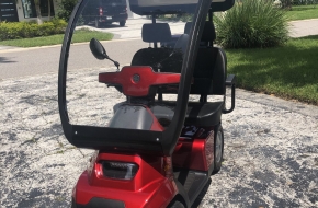 Affiscooter S4 mobility scooter with Rain Canopy