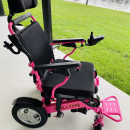 Falcon HD Hot Pink Portable Power Wheelchair